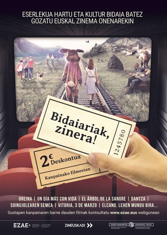EZAE apoyará los estrenos vascos mediante la campaña ¡Pasajeros al cine!
